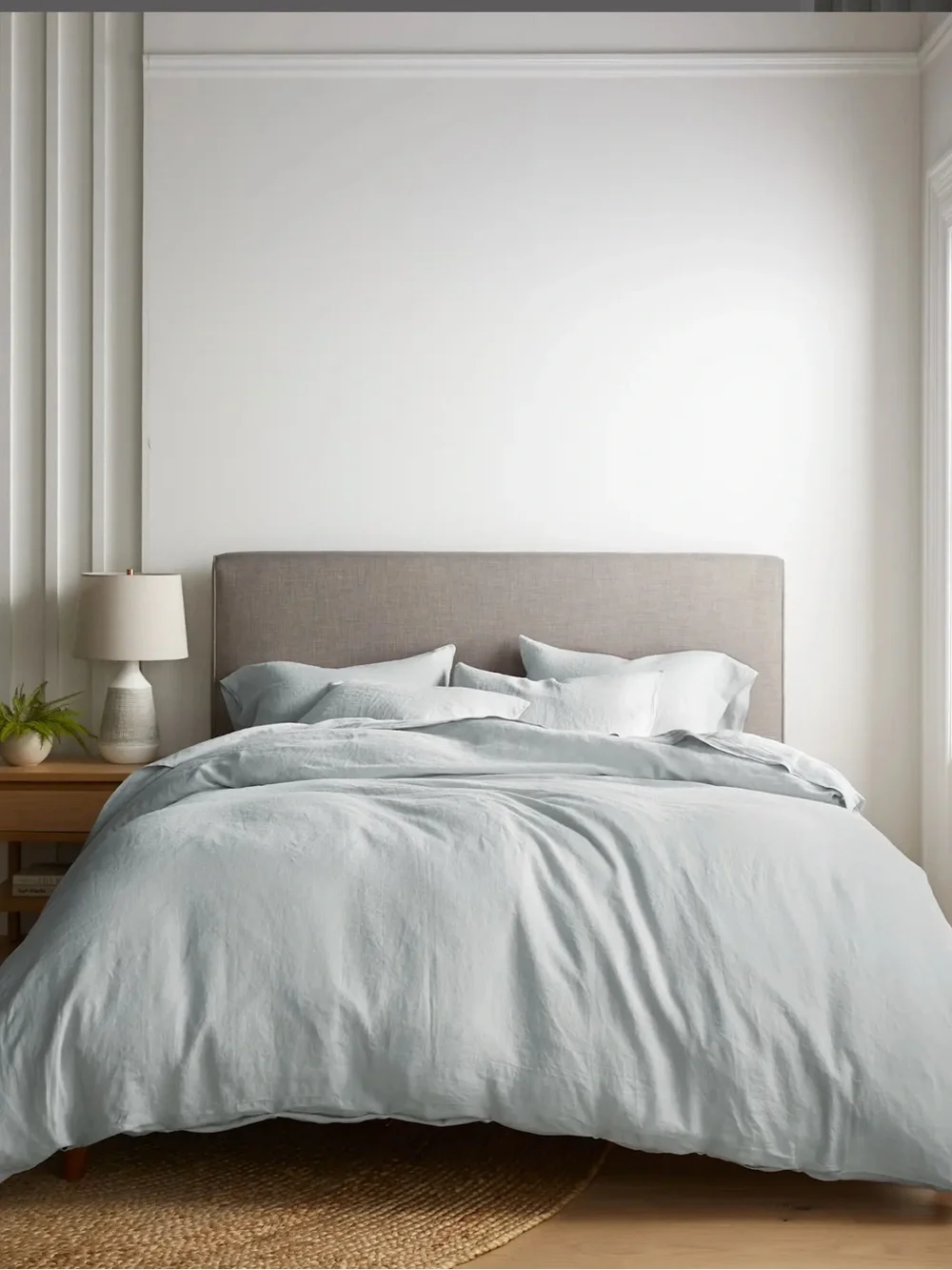 Quince European Linen Duvet Cover Set King/Cal King Mist